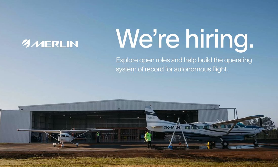 MerlinAero's tweet photo. We're hiring at Merlin.

As a leading U.S.-based developer of cost-effective, takeoff-to-touchdown autonomy for both legacy and next-generation airborne systems, we're helping to solve national security challenges through safe, reliable autonomy.

Join us in shaping the future of flight. https://t.co/hAnUzCsmtY
