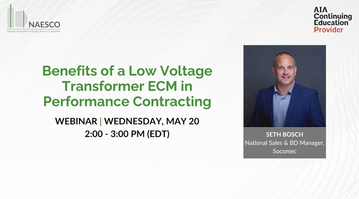 NaescoNews's tweet photo. Transformers are often forgotten for decades—yet they can quietly drive energy loss and reliability issues. On May 20th, learn how modern, ultra-high-efficiency transformers can strengthen ESPC economics, cut losses, and reduce operating costs. Register: https://t.co/MxCsXvjyd4 https://t.co/YkPL6VPmCK