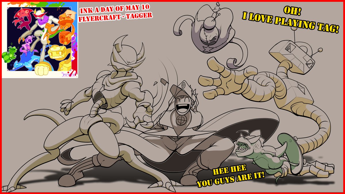 MST3KMAN's tweet photo. INK A DAY OF MAY 2026 - DAY 10 Streaming every day this month at 6pm EST #art #missingart #digitalart #inkadayofmay #iadom #fanart #ocart #majorphee https://t.co/dcI4vmi0eK