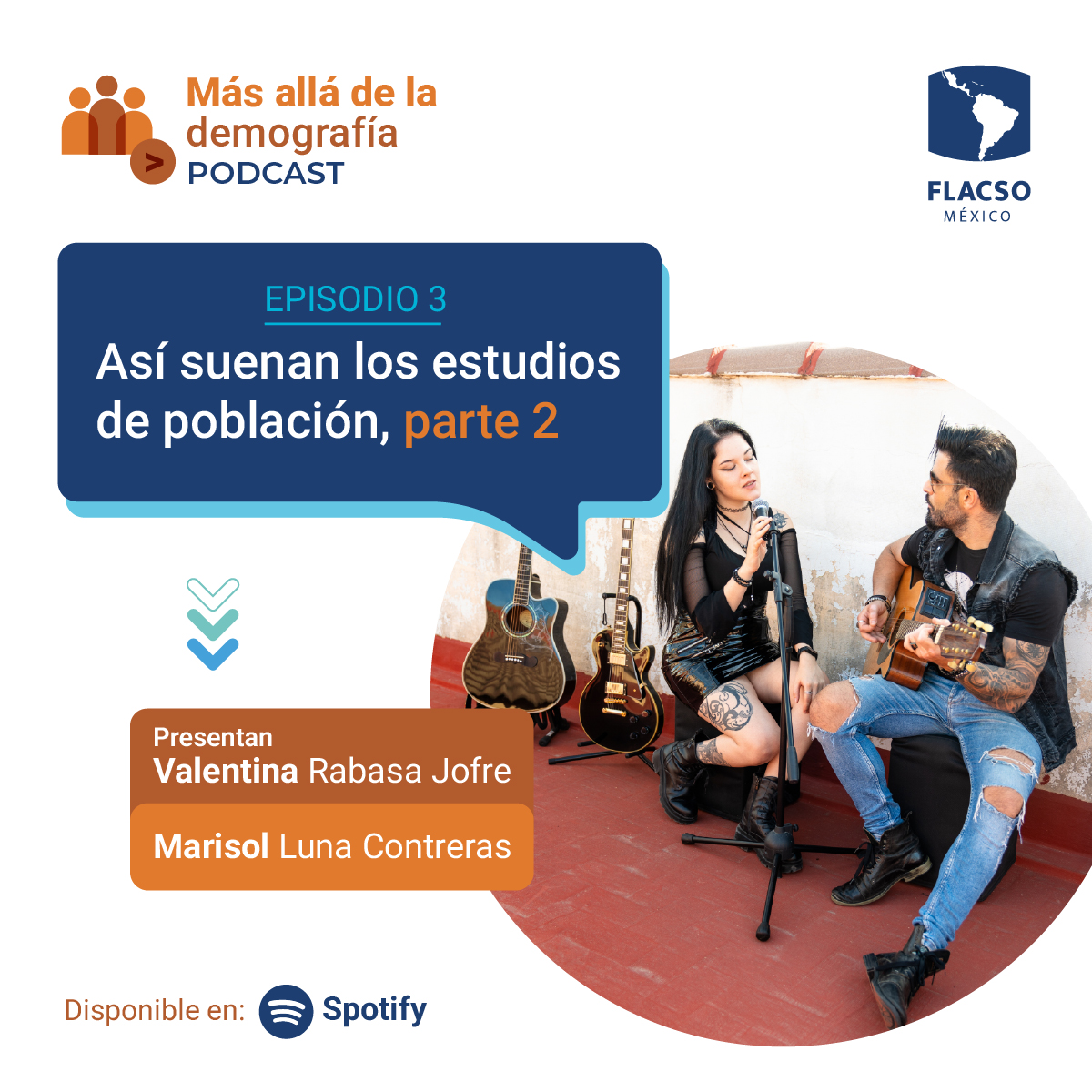 FlacsoMx's tweet photo. #PodcastMPyD

Ya está disponible la segunda parte de “Así suenan los estudios de población”, el podcast de la Maestría en Población y Desarrollo de la #FLACSOMéxico.

En este episodio, Valentina Rabasa y Marisol Luna Contreras presentan una selección musical que permite reflexionar sobre fenómenos como la pobreza extrema, el VIH/SIDA y otros procesos poblacionales desde una perspectiva distinta.

🎧 Escúchalo aquí:
https://t.co/rl0ns8Fp85