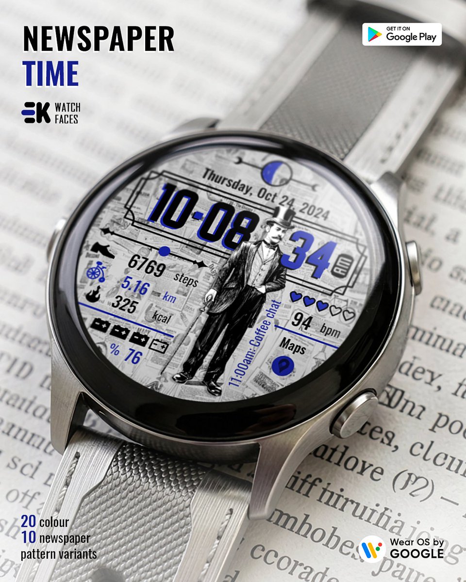 ekwatchfaces's tweet photo. Track time with a classic newspaper feel; every minute makes the headlines! 📰⌚

Watch: https://t.co/inqzcQuM7M
Watch Face App: https://t.co/yqNnKnirKI

#watchfaces #watchface #GalaxyWatch5 #wearosbygoogle #GalaxyWatch6 #galaxywatch7 #galaxywatch8 #galaxywatchultra #galaxywatch4 https://t.co/kxxHqMQVug