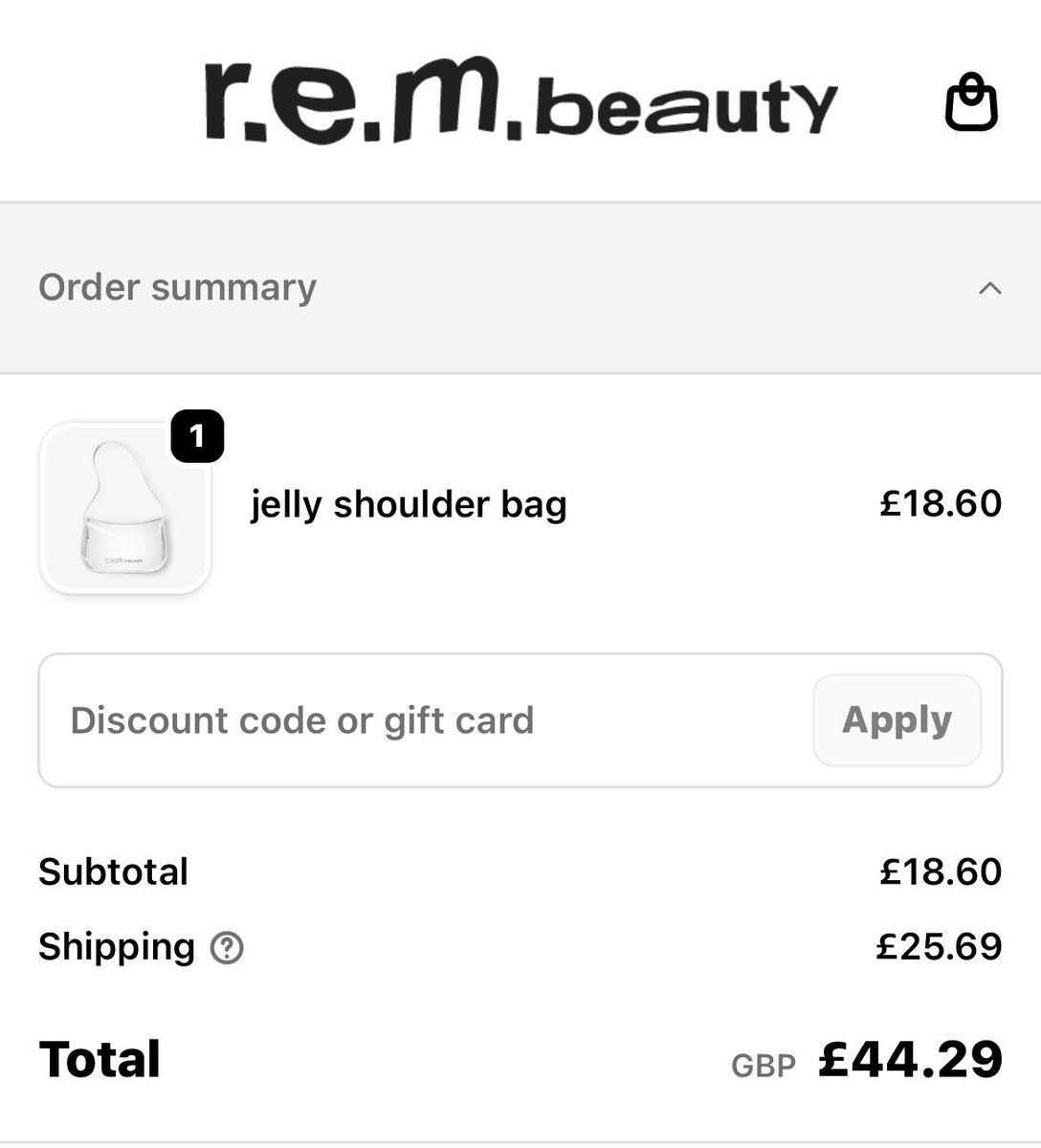 remfinlay's tweet photo. £44 for a plastic bag that probably cost 40p to make https://t.co/KANDS4eNgi