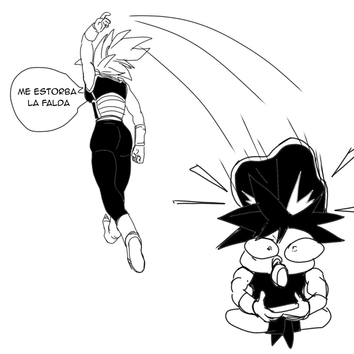 Otro dibujo para kefla pero ahora sin la falda 
""My skirt is in the way" Dice ella
