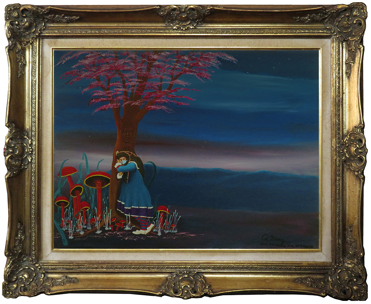 Captain_Radack's tweet photo. For sale. The Sad Girl, Oil painting by me. It also comes with a letter from the Smithsonian Institution about my art. There is a plastic cellophane covering on it to protect it. It's in LA Calif. leave me a message if interested. I was also commissioned by a Catholic Church. https://t.co/HWYDN4W8zt