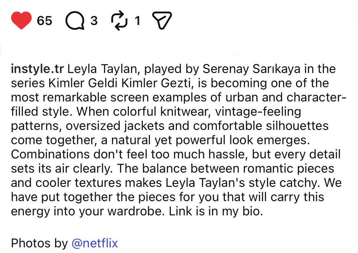 Mary37100062497's tweet photo. #instyleturkiye #serenaysarıkaya #leylataylan #KimlerGeldiKimlerGeçti #ThankYouNext
#KGKG https://t.co/iQbqLDdMo1