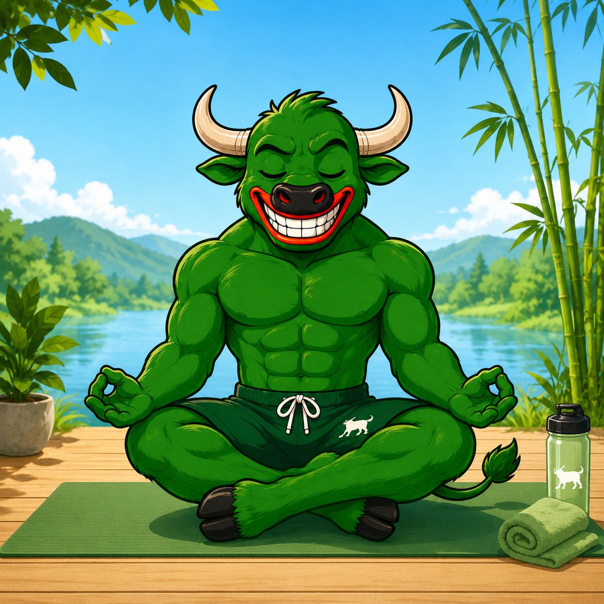 bullbasecoin's tweet photo. Finding inner strength with a peaceful mind! 🧘‍♂️💚 $BULLONBASE embraces calmness while riding the wave of energy. 🐂🌿

https://t.co/S1NVDWCRYh https://t.co/ax2jEO9jiw