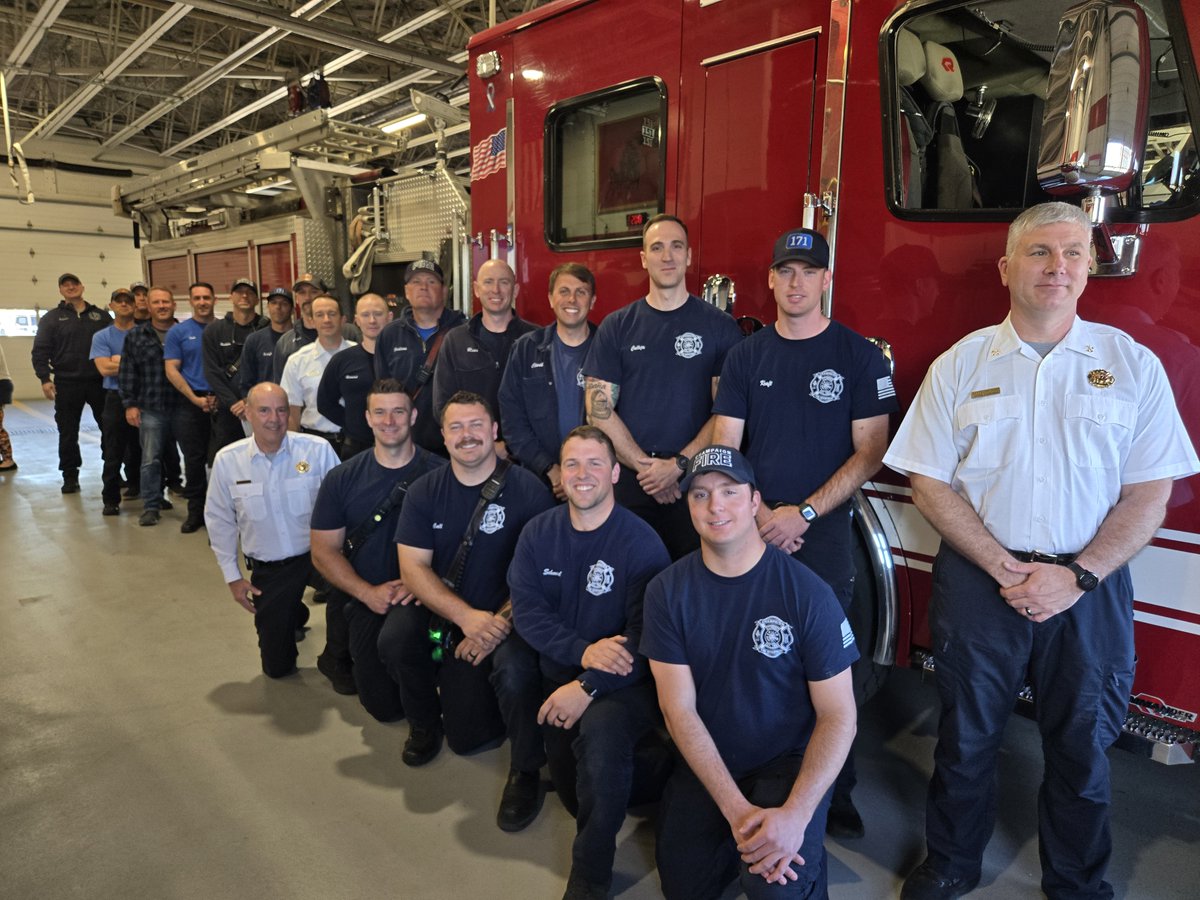 ChampaignFire's tweet photo. Here are a few photos from today's badge pinning of Deputy Chief Chris Zaremba.  Deputy Chief Zaremba had his badge pinned on by his wife and was joined by family.  Congratulations! https://t.co/QzOiWl5Ka9