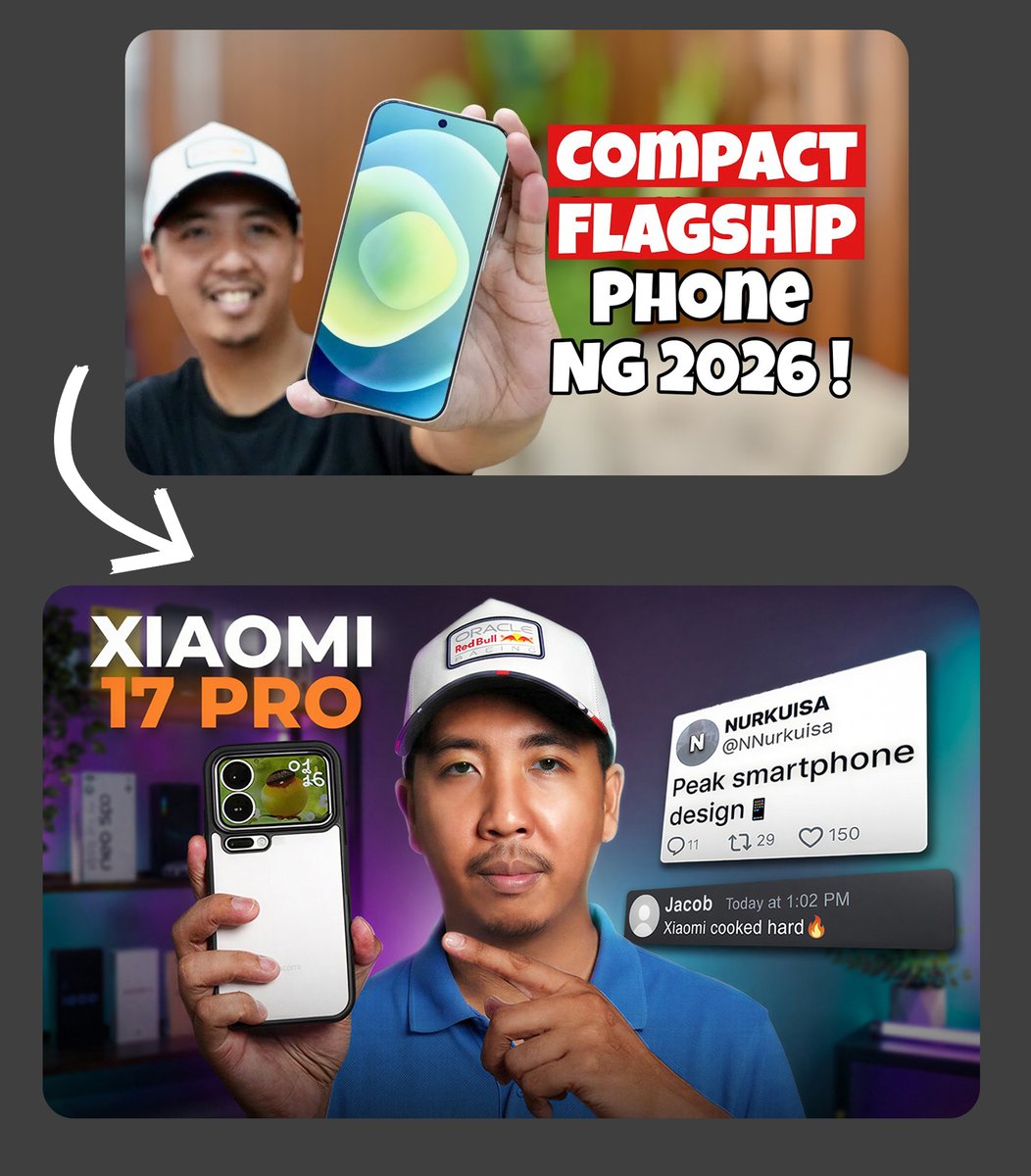 NNurkuisa's tweet photo. Redesigned this thumbnail for @GadgetTechTips.

Before vs after — which one grabs your attention? https://t.co/Cx53HZUxez