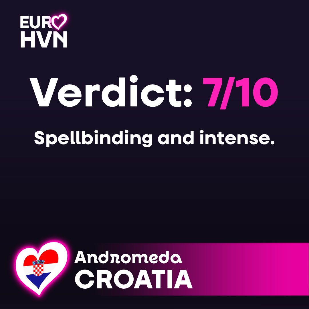 EuroHeaven98's tweet photo. Eurovision 2026 reviews: Croatia 🇭🇷 What do you think of Lelek’s song, Andromeda?
#eurovision

Link in bio for more reviews! https://t.co/Wun5fTf9oc