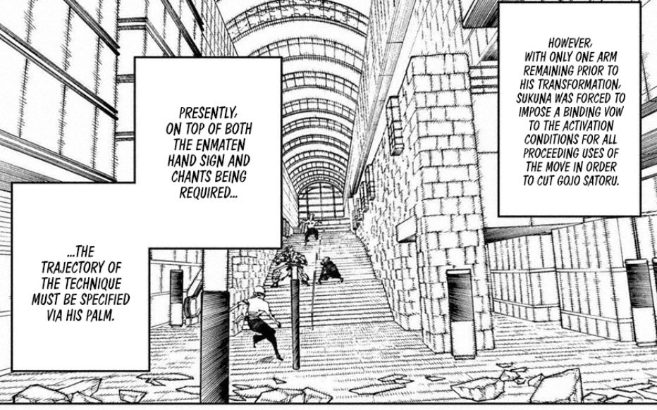 alerfp's tweet photo. @Amomeunamorade @Systamatixc @Terk_MC Yes exactly, if self imposed binding vows could just be broken, why would Sukuna continue to use the nerfed WCS? https://t.co/S4Ny7VKXEW