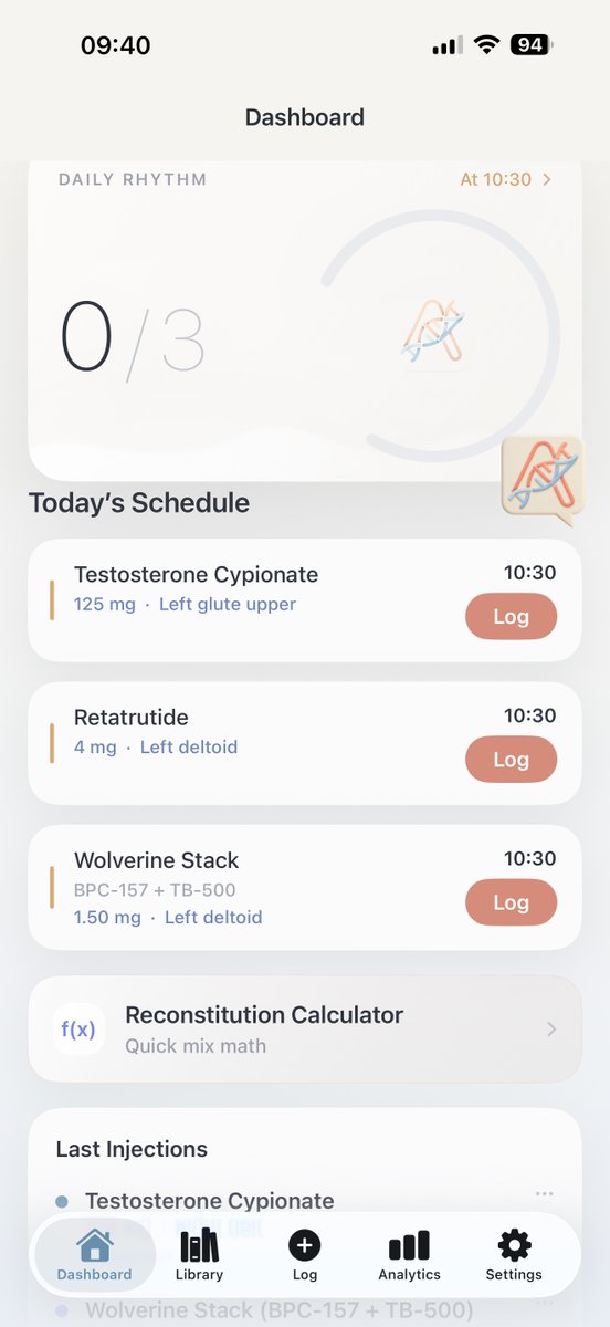 krisco655's tweet photo. AtlasTracker TestFlight beta is open.

Private tracker for peptides, TRT/injections, supplements, dose history, site rotation, inventory, notes.

Feedback only. No dosing/source/protocol advice.

#Peptides #PeptideTherapy #TRT #Biohacking #iOSBeta
https://t.co/8CpVmFUpoT https://t.co/kruquPX8D2