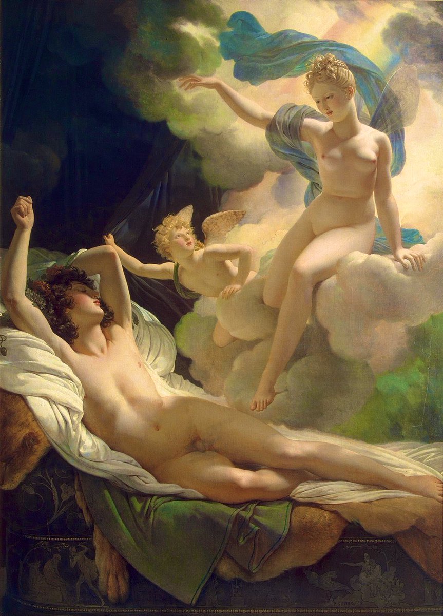 Morpheus and Iris is a French Neoclassical painting by Pierre-Narcisse Guérin, completed in 1811. The work draws on Greek mythology and depicts Iris—the personification of the rainbow—descending to visit Morpheus, the divine messenger who shapes and delivers dreams to mortals. https://t.co/WqFMm0taWw