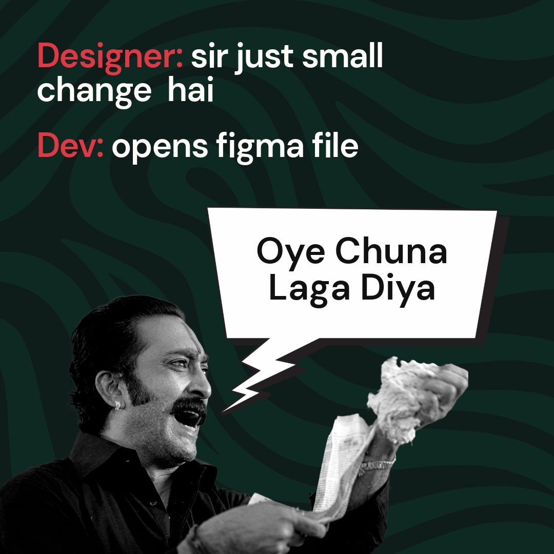 cosmicraftlabs's tweet photo. We've all been here. The infamous "small change" that rewires your entire weekend. 😮‍💨 Tag your team. 

#StartupLife #ClientProblems #DesignerHumor #startup #figma #client #comingsoon https://t.co/de8BP1sTix