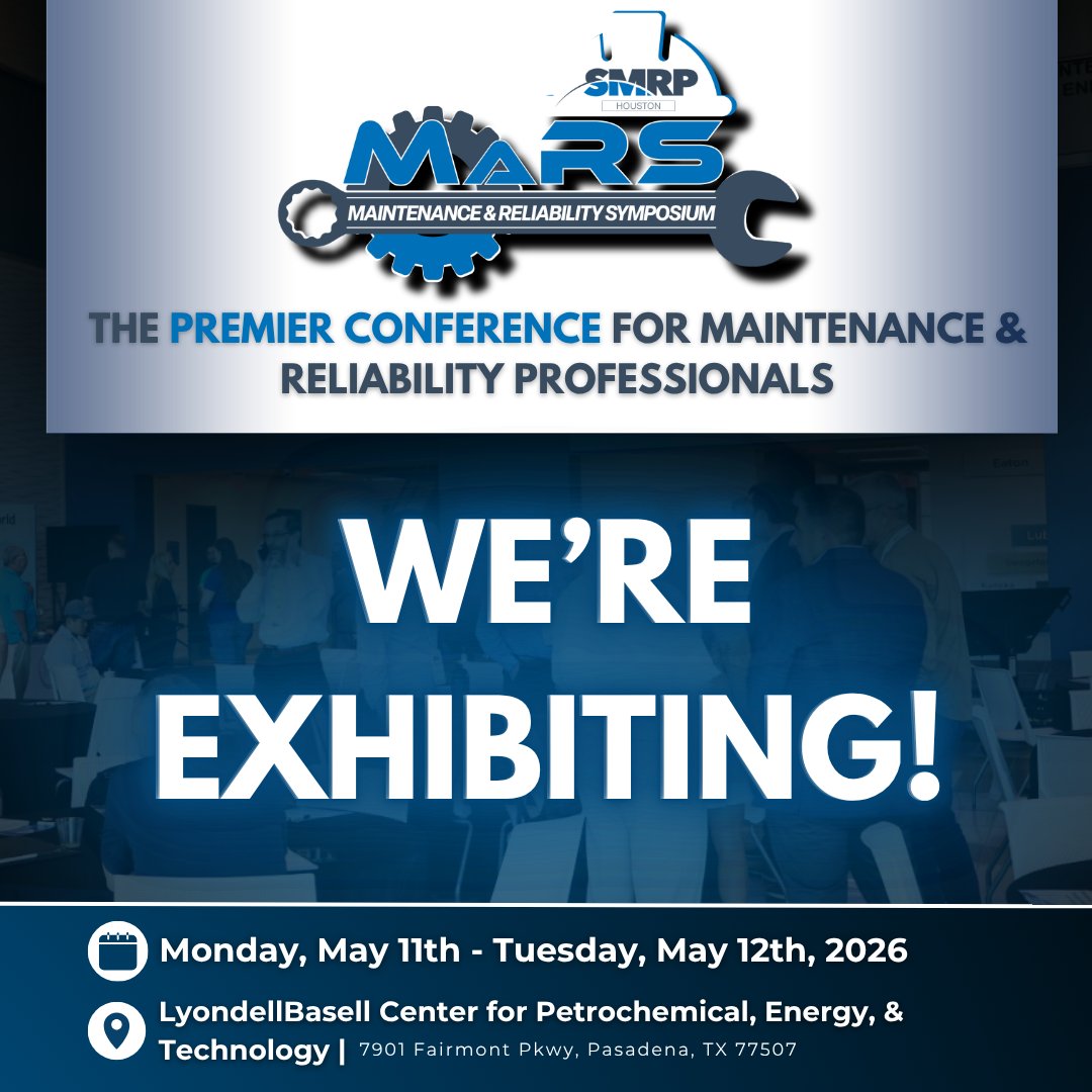 We’re heading to Houston, and we'd love to see you there. 
FlyGuys is proud to be an exhibitor and sponsor at the Maintenance and Reliability Symposium (MaRS), and Troy and Luke will be there waiting to meet you. 
The event, hosted by SMRP Houston, brings together maintenance,