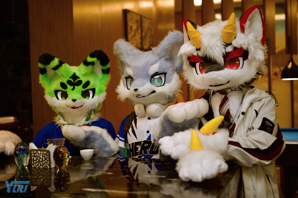 QTDWDowo's tweet photo. 可爱狈狈，可爱龙龙~
📷：@Yuu5Cs
（正在慢慢整理HiFurry存货ww） https://t.co/Th63XPCMCH