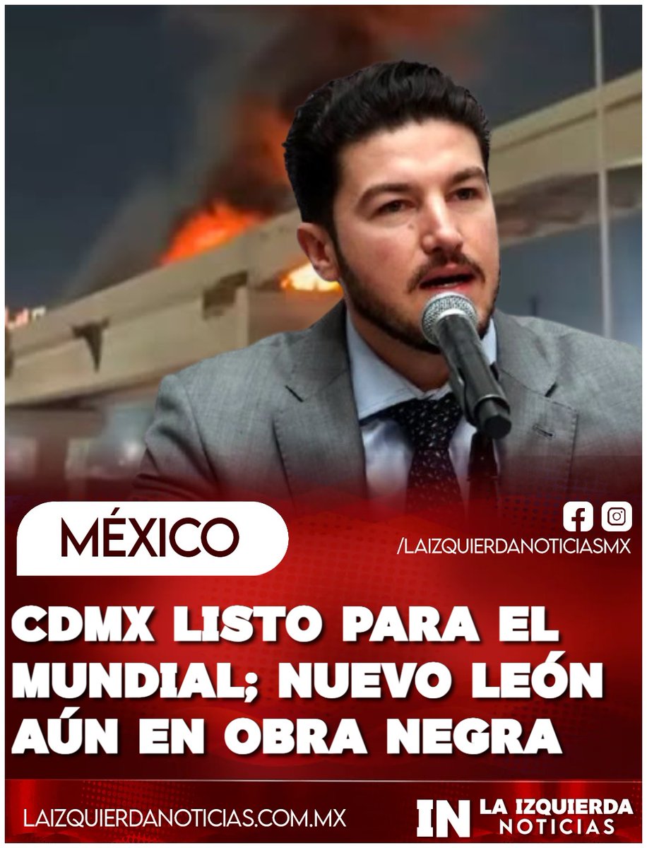 ¡INEPTO! Mientras el acusado de corrupción, Samuel García, sufre porque no tiene listo ni el Metro, ni el monorriel, ni el transporte, ni los estadios, ni las calles, la presidenta de México declaró que en la capital mexicana ya está todo preparado "en tiempo y forma" para