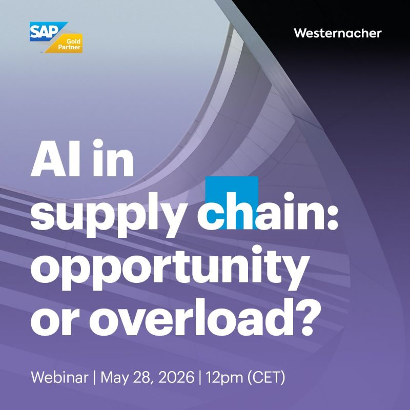 WesternacherCON's tweet photo. Ready your supply chain planning with SAP IBP. Join Dr. Russell Sadd on May 28 to discover how AI-powered SAP IBP improves forecast accuracy and enables more resilient, responsive, and future-ready planning. Learn more and register here:
[https://t.co/F30QYeYxQ6] https://t.co/kDk08Wc6Ap