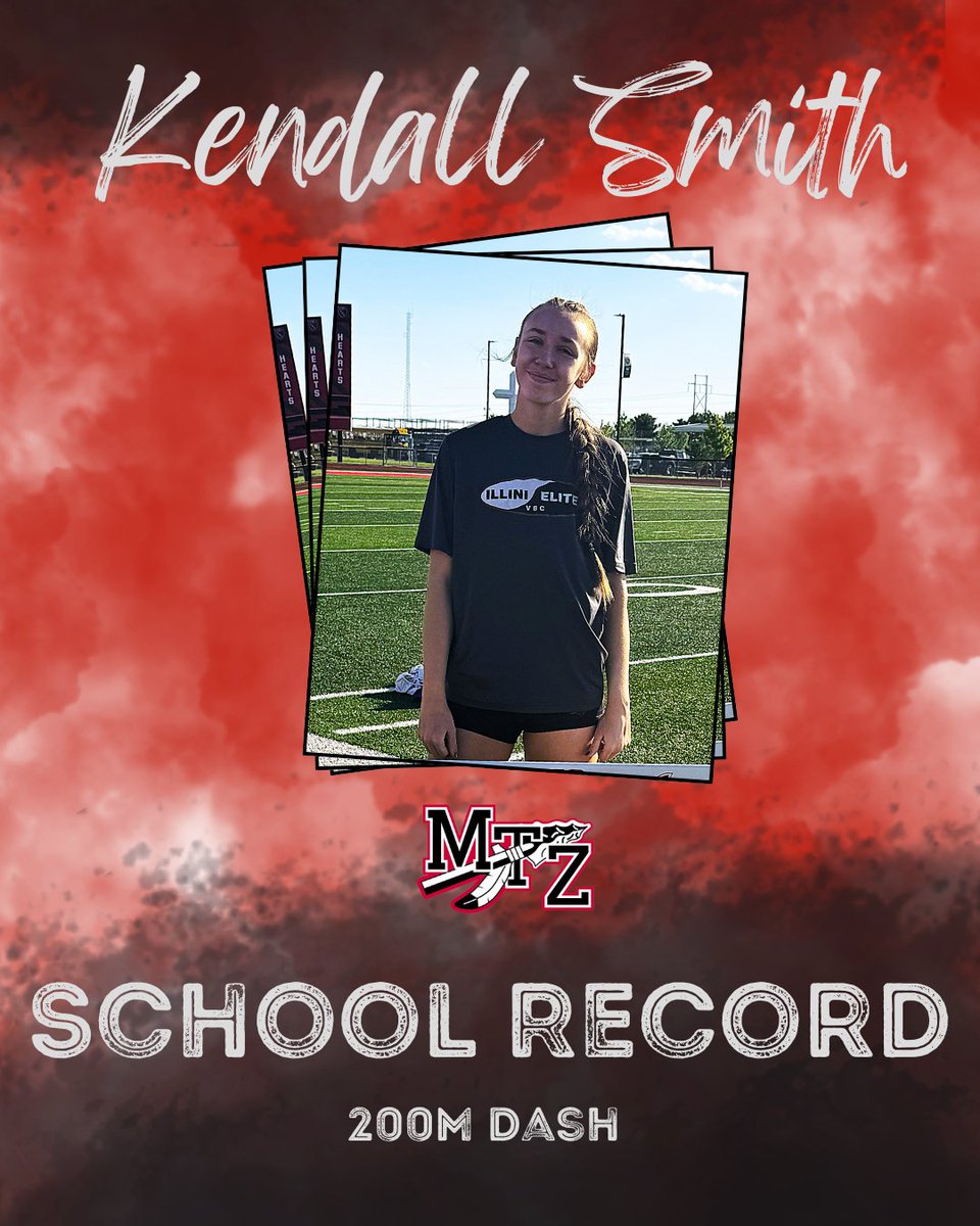 xc_mtz's tweet photo. Another school record for Kendall Smith in the 200M! #trackgirlsdoitbetter #mtzbraves https://t.co/32WvDGUuKz