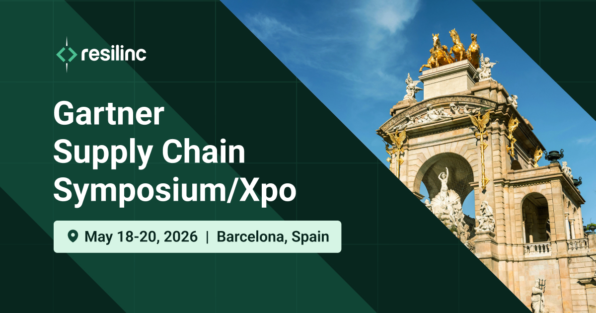 Resilinc's tweet photo. Join Resilinc at Gartner Supply Chain Symposium in Barcelona, May 18–20.

Visit us at Booth 220 in the Procurement and Risk Management Solution Village to see how agentic AI is helping supply chain leaders stay in control.

👉 Learn more: https://t.co/y8b3Jjth0V https://t.co/OrRqJwit0I