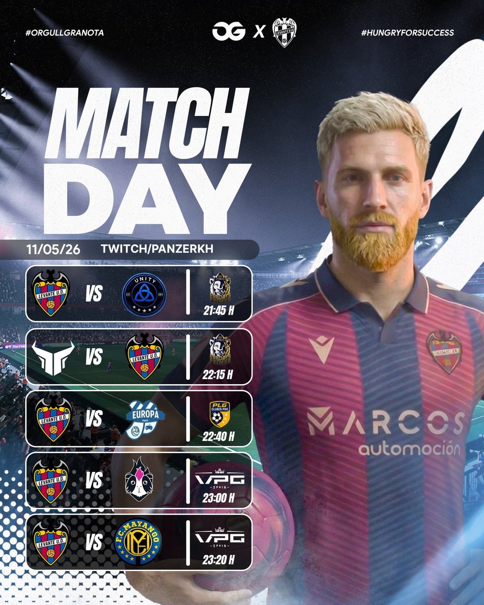 GamingOxygen's tweet photo. ¡Arrancamos la semana de clubes con unos partidazos! ⚽

✅ @VPGPremier
21:45H 🆚 @UnityEsportsGG
22:15H 🆚 @ZenturionsES

✅ @PLG_Spain
22:40H 🆚 @EuropaEsports

✅ @VPG_Spain
23:00H 🆚 @GuineaPinkClub
23:20H 🆚 @FC_Mayango

🎙️ Nos vemos: https://t.co/RhTDcdq4EY

#OrgullGranota https://t.co/4vpNPQvstv
