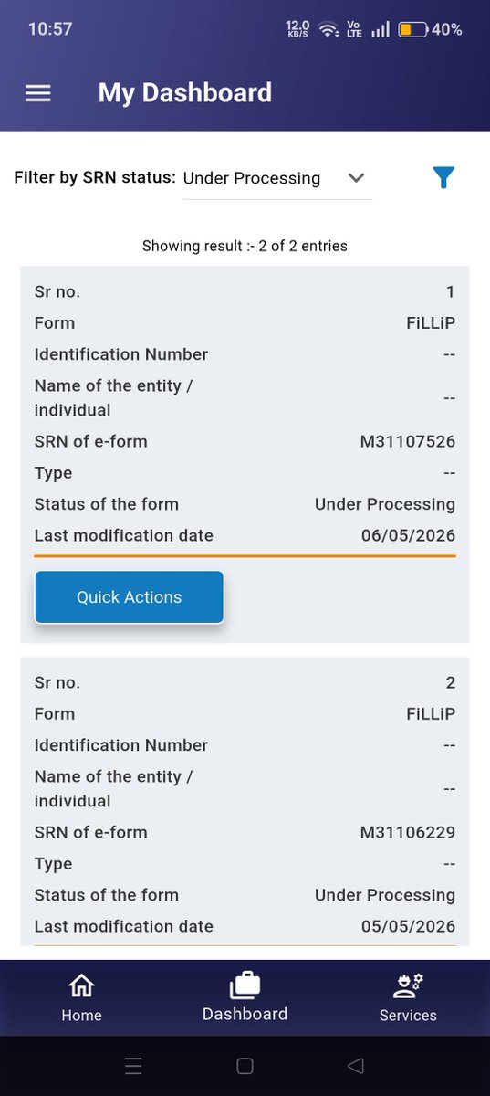 Jagadeeshwar488's tweet photo. @HelpdeskMCA21V3  Kindly approve LLP applications.
It's been more than 6 days https://t.co/WDdxl9k8oT