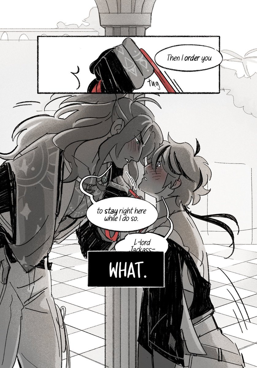 I’m a bit late but here’s my submission for the #DanBladeWeek2026’s prompts Nu☆world &amp; master/servant! Something interesting is happening here… 🤭
#NUcarnival #NUカーニバル #新世界狂歡
(4/7)