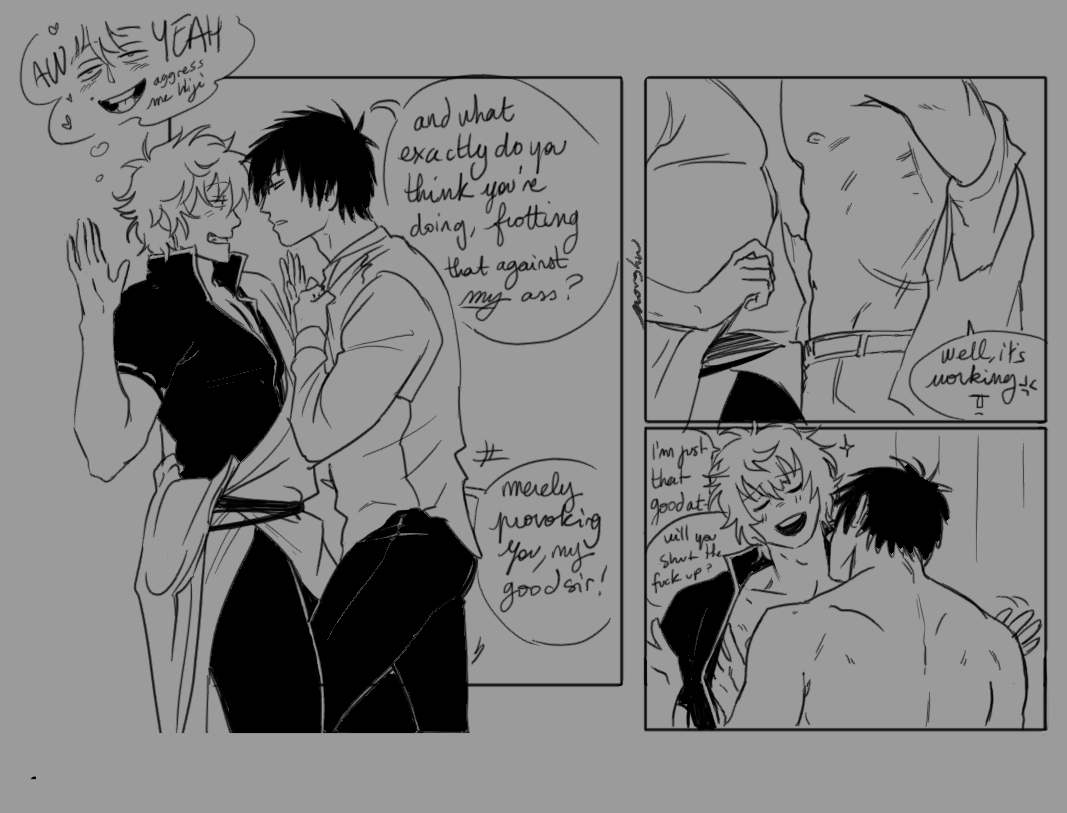 MorganSeize's tweet photo. ginhiji ... but it's hijigin continues. Part 2

part 1 in comments. #銀土 https://t.co/G85ty4cFRX