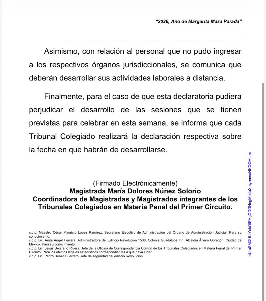 ⚠️⚠️EXTRA⚠️⚠️ Ante la manifestación de ex jueces y magistrados federales en Revolución 1508 el <a href="/OAJ_Mex/">OAJ</a> declara día inhábil y sobre el cumplimento del pago de indemnizaciones a los afectados NADA‼️