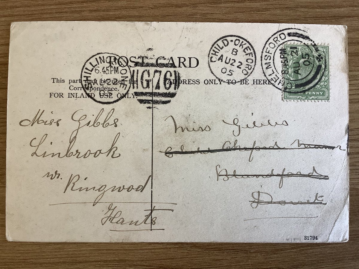 PaulSuttonKing's tweet photo. An interesting selection. I wonder how many Child Okeford hand cancels exist? #PostMarkMonday https://t.co/Q6HSnYoJ8F