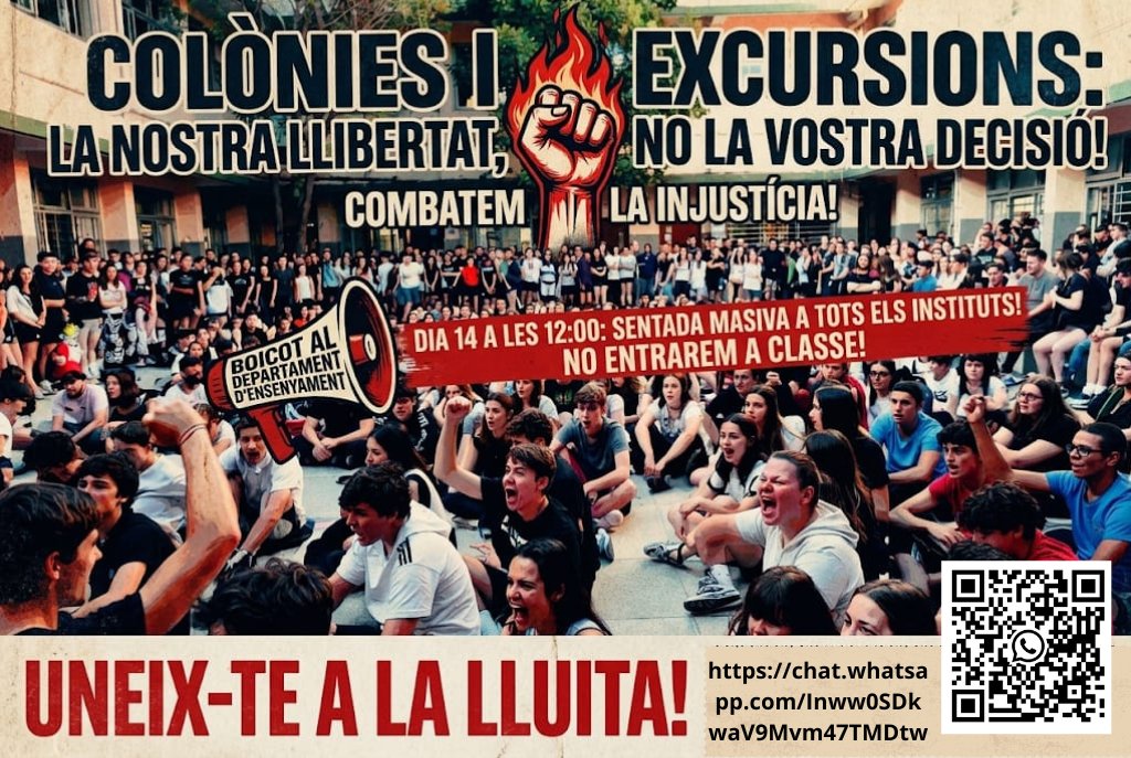 catalunyaUxC's tweet photo. No callarem!
#catalunya #educació #excursions #dimitir #ensenyament #UnimCatalunya https://t.co/MWsoyEW8CU