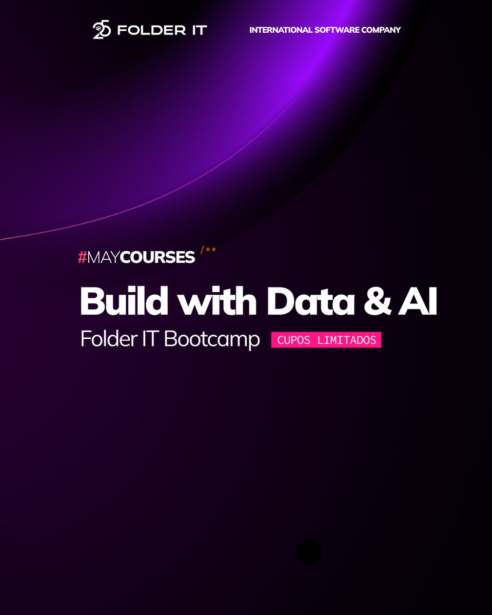 FolderIT's tweet photo. Durante tres encuentros, vamos a trabajar sobre análisis de datos, limpieza, modelado, forecasting, visualización y métricas de performance aplicadas a proyectos reales de tecnología.

Inscripción disponible a través de GALA! Cupos limitados. https://t.co/kv9rowhCxJ