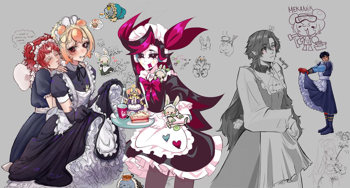 pumpkinnnyy's tweet photo. Belated magma diva maids for #maidday https://t.co/nvlv5GKqP2