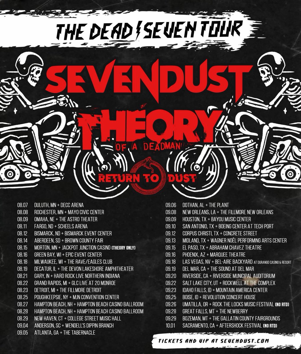 Sevendust's tweet photo. #Sevendust - ONE - Out NOW!!
Get the record, tickets and VIP here: https://t.co/tYoygP3vJY

Video: @jakerabinphotography https://t.co/JOi0FrVdD1