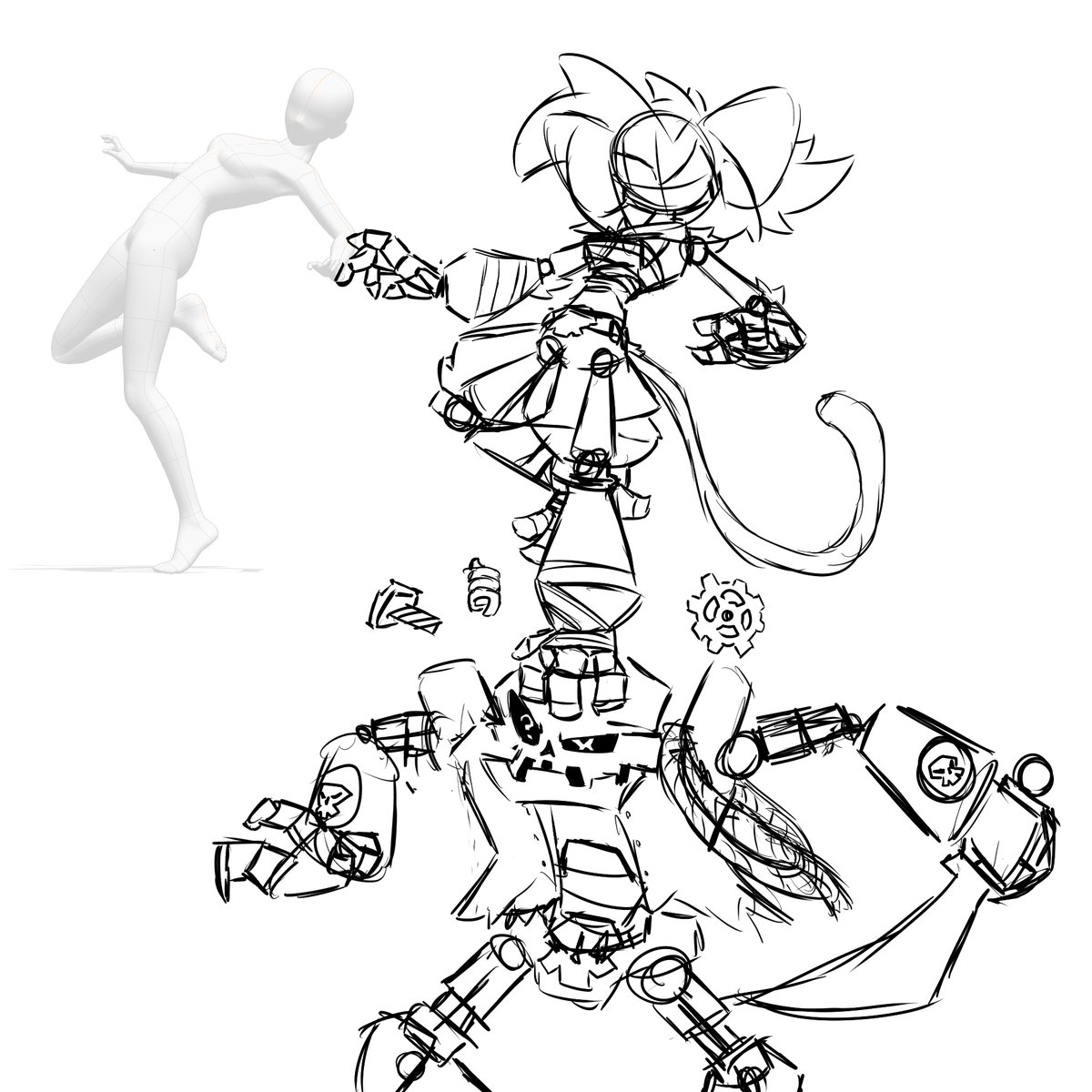 Nix_Mojo's tweet photo. I'm Trying to use 3D models in CSP to help with posing Nix
#sketch https://t.co/k8UvOvAuAj