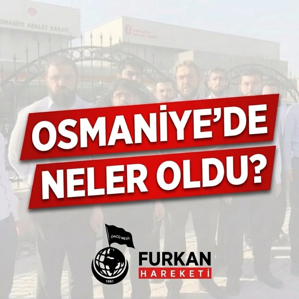 furkanhelazig's tweet photo. Osmaniye’de Neler Oldu? 

Olaylar, Osmaniye’de Kur’an okunan bir evin yetkililerce mühürlenmesiyle başlamıştır. Bu haksızlığa tepki gösteren Furkan Hareketi mensupları, kolluk kuvvetleri tarafından darp edilerek gözaltına alınmış ve ardından tutuklanarak 3 ay boyunca haksız yere cezaevinde tutulmuştur.

Üç aylık hukuksuz tutukluluğun sonunda, mağdur olan arkadaşlarına "geçmiş olsun" ziyaretine giden diğer Furkan Hareketi mensupları da Osmaniye Emniyeti’nin orantısız müdahalesine ve ağır hakaretlerine maruz kalmıştır. Olayın ardından, hukuka aykırı güç kullanan görevliler hakkında hiçbir işlem yapılmazken, yalnızca şiddet gören Furkan Hareketi mensupları hakkında iddianame hazırlanmıştır. 

4 yıl sonra açılan davanın bugün görülen ikinci duruşmasında, hukuki süreç ağır usulsüzlüklerle ilerlemiştir:
• Sanık ve avukatlar daha savunmalarını bitirmeden önce avukatların ekranında kararın verildiği görülmüş,
• Sanık ve avukat beyanları tutanağa geçirilmemiş, savunmalar sık sık kesilmiş,
• Duruşma hakimi ve savcısı sık sık kendi aralarında fısıltı ile konuşmuş, ve savcı  kürsünün kendine ait kısmında değil direkt hakimin yanında oturmuş, 
• Bu usulsüzlüklere karşı itiraz edildiğinde hakim  tarafından "mahkemeye saygısızlık" yapıyorsunuz denilmiş, 
• Sanık ifadelerinin silinmesine tepki gösteren avukata yine hakim tarafından “şov yapma, tribünlere oynuyorsunuz” denilmiş, 
• Sanıklar darp edilerek mahkeme salonundan çıkarılmıştır. 

Yaşanan tüm bu süreçte sorumluluğu bulunan ve hukuka aykırı hareket eden duruşma savcısı ve hâkimi ile Osmaniye Emniyeti ve adil yargılanma hakkını ihlal eden ilgili tüm adli makamları şiddetle kınıyoruz! 

Adaletin, hukukun üstünlüğünün ve temel insan haklarının herkes için ayrıcalıksız ve eksiksiz bir şekilde uygulanmasını talep ediyoruz.

OsmaniyeAdliyesinde Skandal
#OsmaniyeAdliyesi