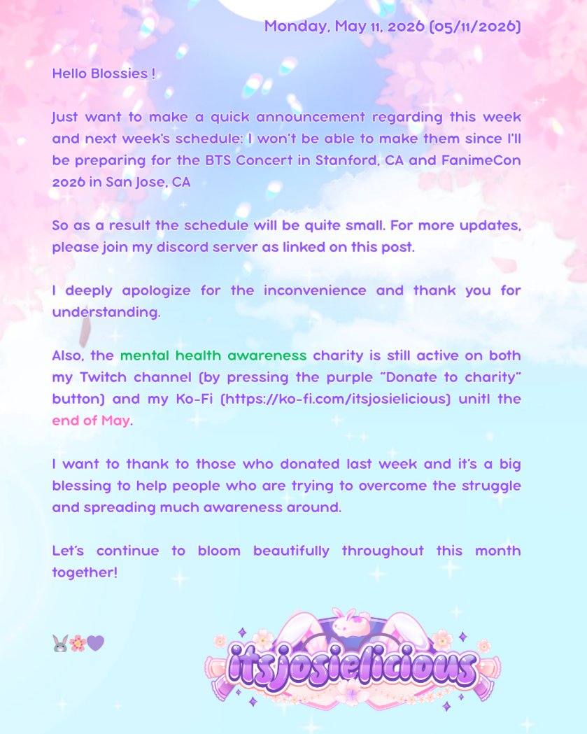 Josie 🐰🌸💜 - 📌 tweet media