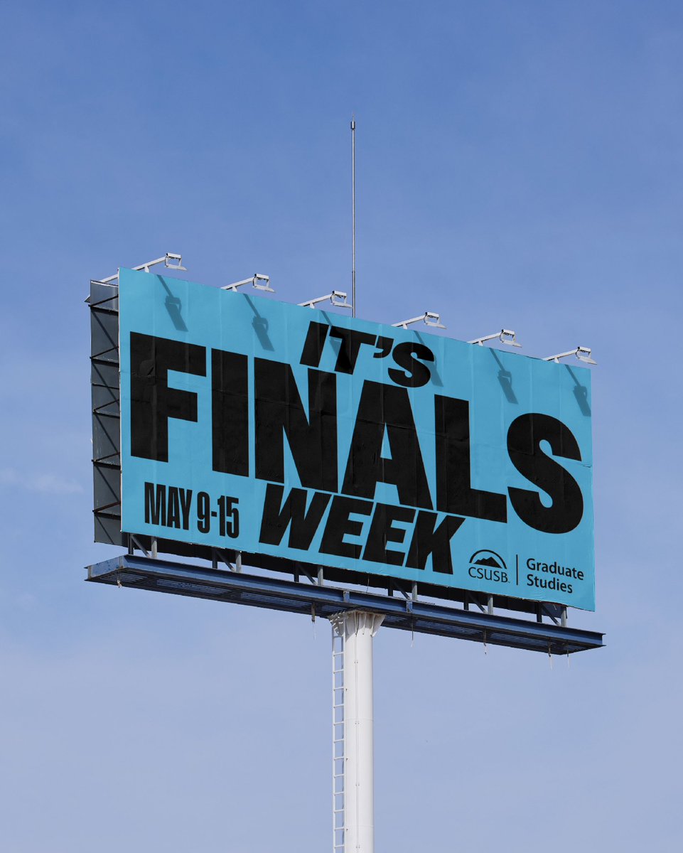 CSUSBgradstud's tweet photo. Finals week is officially here Yotes! 🐺 Make sure you take advantage of all the resources offered on campus when prepping for finals. You’re almost done with the semester! 💙

#csusb #gradstud #graduatestudies #finals #finalsweek https://t.co/WU2IZ6FEnJ