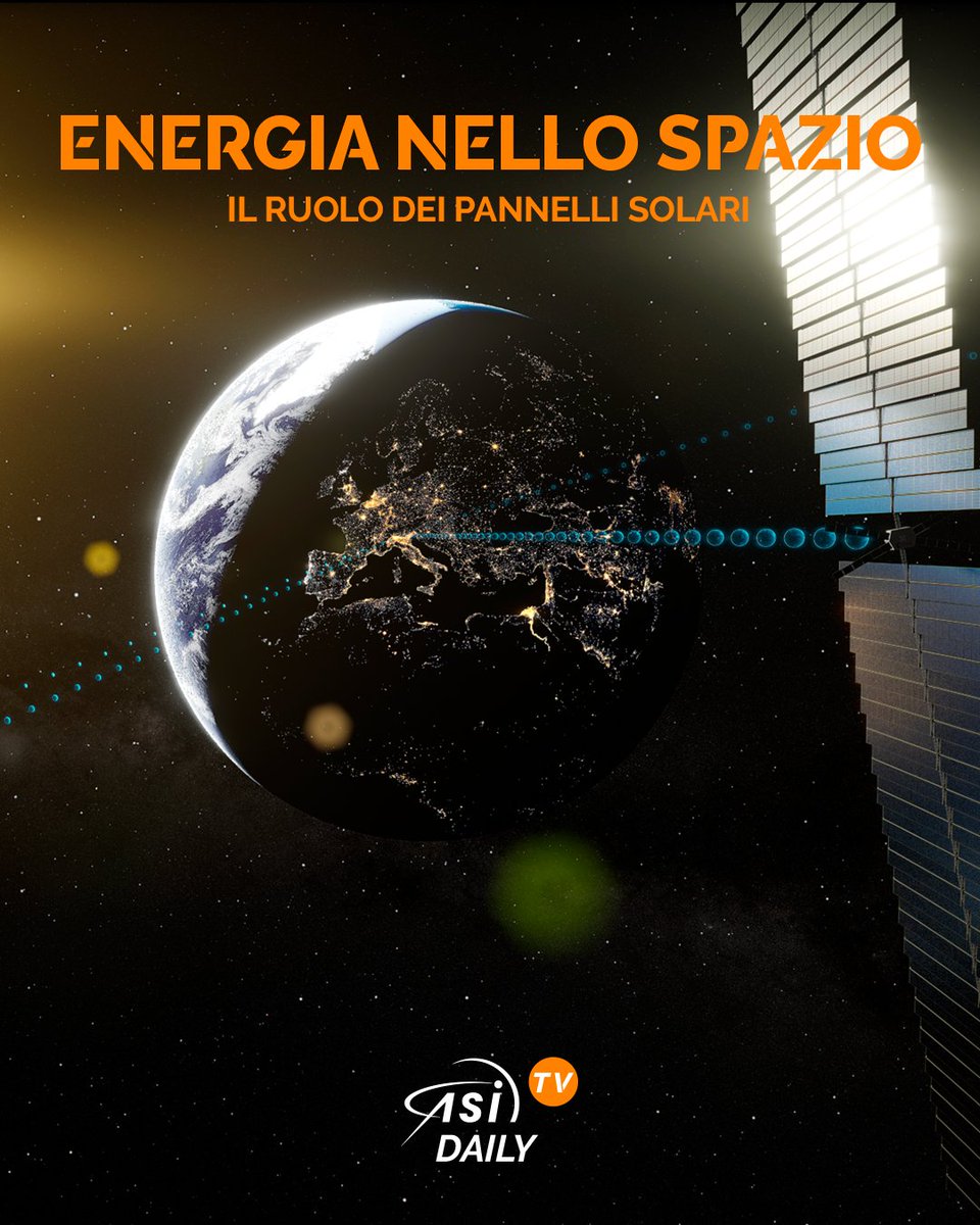 ASI_spazio's tweet photo. ⚡Da dove proviene l’energia delle missioni nello spazio? E come fanno i pannelli solari a trasformare la luce del Sole in elettricità? 
📺 Scopri di più nel video su AsiTv: https://t.co/FqSqLmPXro
🎧 Oppure ascolta la versione audio: https://t.co/IIPmKJDwKP https://t.co/skK3bkKKDI