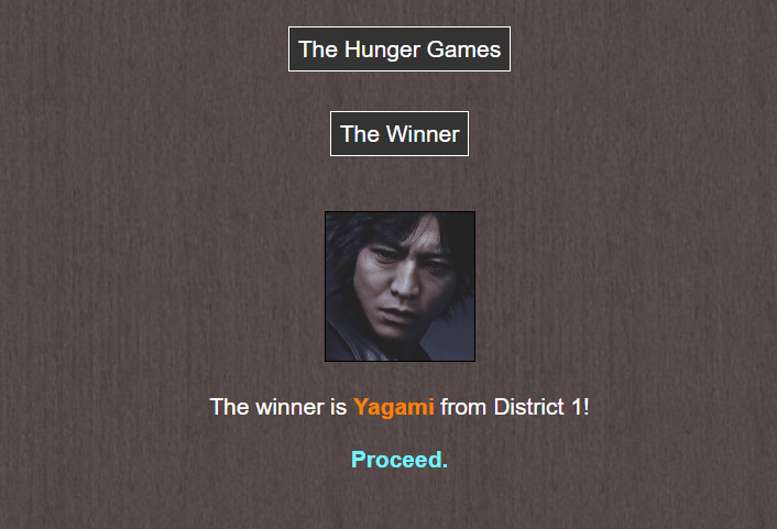 TehHungerGames's tweet photo. WINNER: Takayuki Yagami, district 1!

BEST KILL COUNT: Takayuki Yagami, district 1, with 3 kills! https://t.co/RPuDFKNx3D