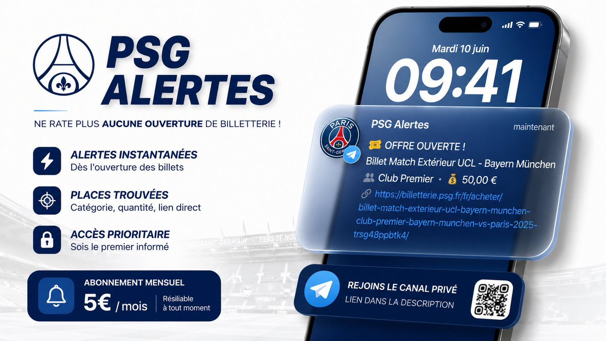 PSG Infos Billetterie tweet media