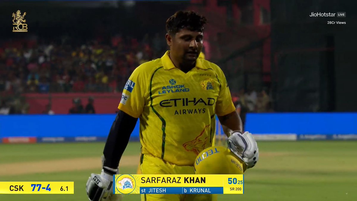 MSDian_PIYUSH's tweet photo. why CSK management sidelining Sarfaraz Khan is out of mind... he must play in place of Dube. https://t.co/DNrxYJtdYt