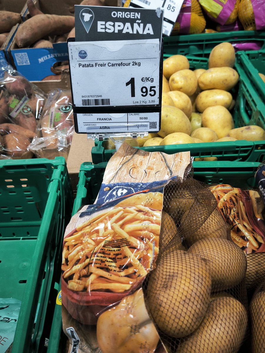 Un servidor ha entrado en dicho supermercado y le ha hecho quitar la etiqueta  ORIGEN ESPAÑA, apelando a la ley 17/2011 DE SEGURIDAD ALIMENTARIA.