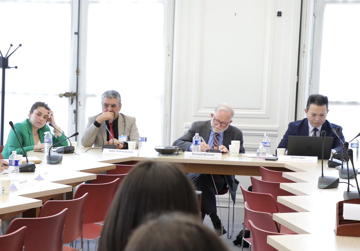 reza_jafarit's tweet photo. Two days in Paris that will not be forgotten.
On 6 and 7 May 2026, alongside Mr Richard Bennett, UN Special Rapporteur on the Situation of Human Rights in Afghanistan, and Mr. Rahmatullah Nabil, former Director General of the National Directorate of Security of Afghanistan, we held a series of high-level institutional meetings in Paris dedicated to one urgent cause: the rights, the lives and the future of Afghan women — and a political solution for Afghanistan.
￼
 At the French National Assembly, Members of Parliament and Senators from different Committee and the France–Afghanistan Friendship Group heard, for the first time, the UN Special Rapporteur @SR_Afghanistan address French parliamentarians directly, joined by Mr. @RahmatullahN Nabil's strategic and political analysis on the situation in Afghanistan. That same evening, more than fifty associations, activists, journalists, elected officials and members of the Afghan diaspora joined us for an open community session, where the voices of Ms. @tahminasalik and @SimaNoori1 Afghan women activists and survivors — gave the evening its full weight and meaning.
￼
 At the Ministry of Foreign Affairs, we were received by Ambassador Isabelle Rome and officials of the Ministry of Foreign Affairs for substantive talks on the most urgent files facing Afghanistan and the Afghan people in France.
￼
 At the Hôtel de Ville, elected members of the Paris Council from across party lines, alongside the Écologiste et Social Group met with our delegation for a working session on concrete municipal action for Afghan refugee women.
During these two days, we discussed and committed to work on the following:
▸ The defence of the rights of ethnic and religious minorities in Afghanistan
▸ The creation of an inter-parliamentary working group on Afghanistan 
▸ The search for an inclusive political solution for Afghanistan, but through diplomacy, civil society and dialogue
▸ The construction of a democratic alternative for Afghanistan, built on its youth and civil society
▸ The acceleration of humanitarian and student visas for Afghan women at risk
▸ The urgent liberation and exfiltration of Afghan women activists imprisoned by the Taliban
▸ A structured working dialogue with different Ministry 
▸ A municipal programme of reception and solidarity for Afghan refugee women in Paris 
▸ The recognition of gender apartheid as a crime against humanity before the UN Security Council and the UN General Assembly
▸ The preparation of an international conference on Afghanistan, September 2026
— Thank you —
To Mr. Richard Bennett, for his courage, his rigour and his clarity. To Mr. Rahmatullah Nabil, for his lucid and strategic vision of the Afghan reality. To Ms. Tahmina Salik and Ms. Sima Noori, whose testimonies marked everyone who heard them. To Ms. @LeaBalage and @Marie-PierreMarchand, for their commitment, their political support and their tireless work to make these two days possible. To every French parliamentarian, senator and elected official who opened their doors and their agendas. To the officials of the Ministry of Foreign Affairs for their attentive and serious engagement. To the Écologiste et Social Group of the National Assembly and the Paris Council, and to the elected members of all groups who stood with us. To the Afghan women activists whose voices filled these rooms — survivors of detention, of exile, who continue to fight. Your courage is our compass. To the associations, the journalists, the volunteers, the translators, and to every member of the Afghan diaspora who travelled, organised, hosted and stood beside us. To our team at Enfants d'Afghanistan et d'Ailleurs (EAA) and Afghan Peace Dialogue (APD) — none of this would have been possible without you.
The Afghan people do not ask for pity. They ask for justice. They ask to be heard. We will not stop until they are.
#Afghanistan #afghanwomen #humanrigh #genderapartheid  #paris #Afghanistan #france