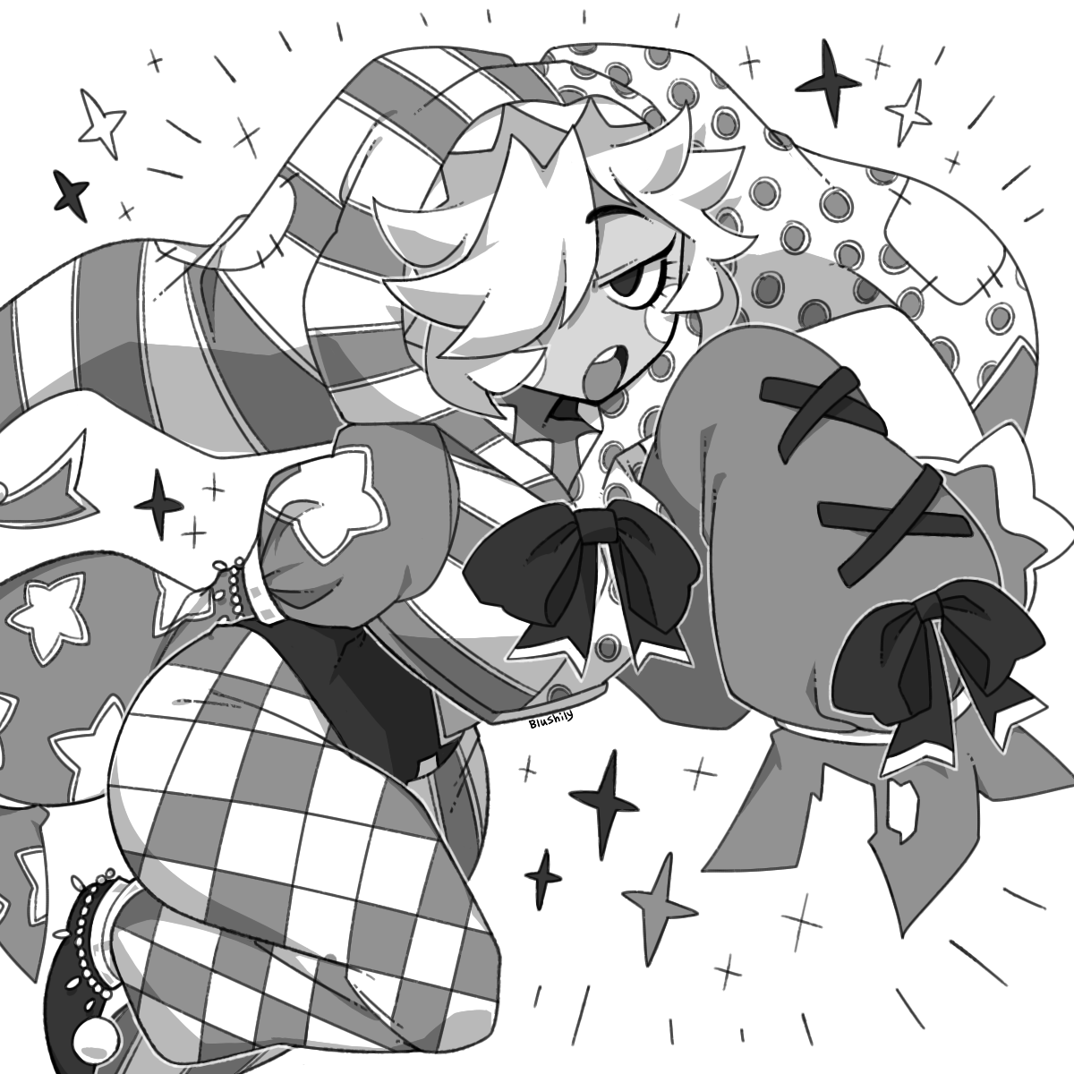 Blushily's tweet photo. Corrupt jester (For adenine) https://t.co/5K3t3U09Np
