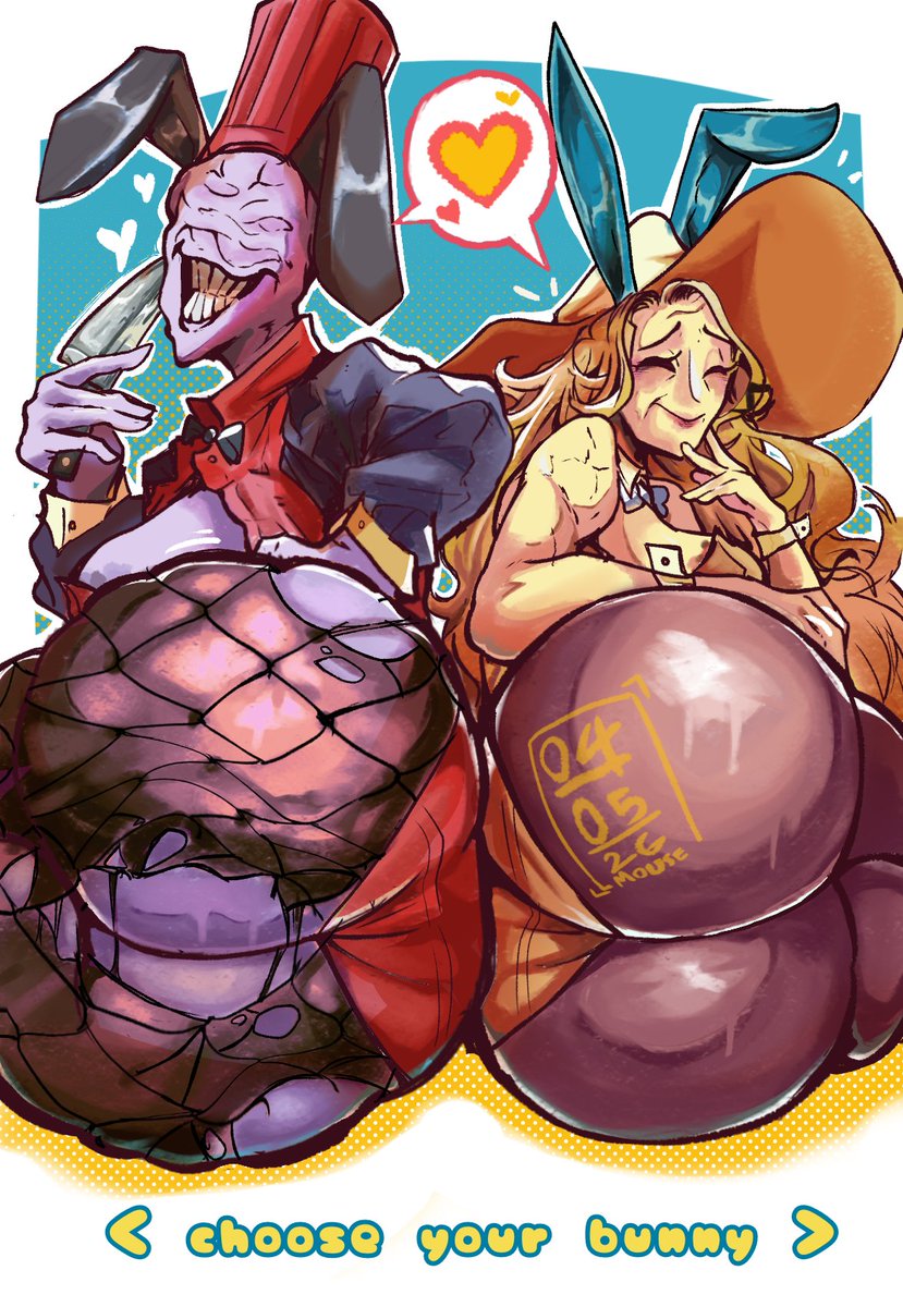 prarpha1's tweet photo. MONSTER &amp; GILF BUNNY GIRL 👯
.
.
.
.
I drew my friend's OC , but i don't know their X anncount . https://t.co/tQDuMUb3x9