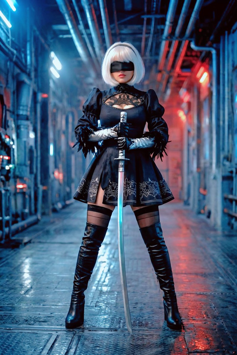 KatriannaNox's tweet photo. 2B de NierAutomata (Cosplay)
🖤Stay close to me if you want to survive🤍
#2B #NieRAutomata #2BCosplay #Cosplay #Cosplayer #Gaming ✨
#GamerGirl #VisualArt
#CosplayGirl
#CosplayCommunity
#SupportCosplayers
#Cyberpunk #GirlGamer #GamingCommunity #CyberpunkGirl ✨
#GeekGirl https://t.co/qxBcHvcpL2