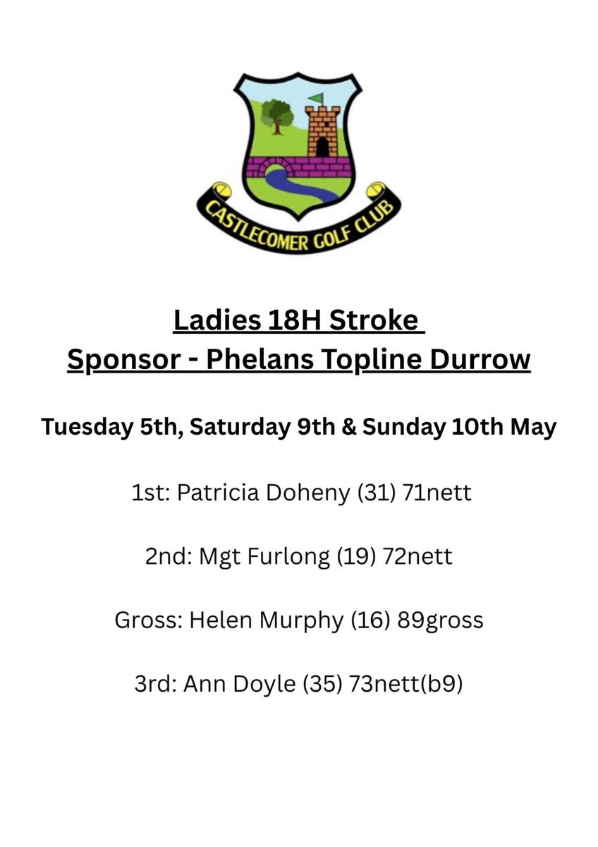 Castlecomer Golf tweet media