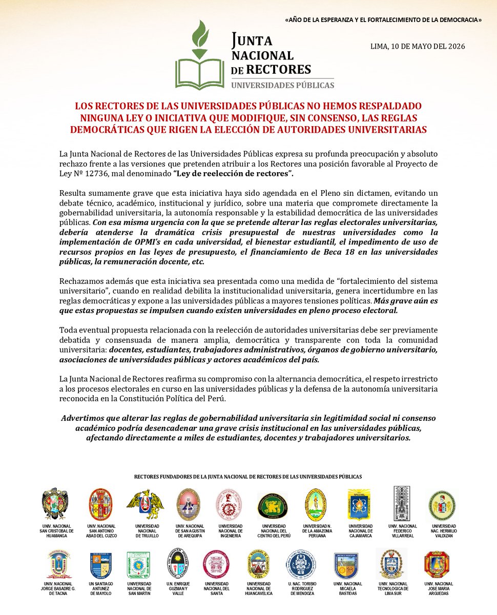 Asociación de Universidades Nacionales del Perú tweet media