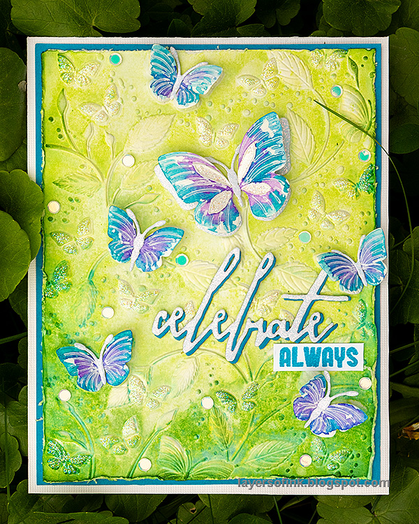 Layersofink's tweet photo. Things with wings is our theme this week at the @SimonSaysStamp Monday challenge blog. I made a card with fluttering butterflies: 

https://t.co/ZJm3dkHcjl

#layersofink #simonsaysstamp #sssmchallenge https://t.co/W6VXAXayrd