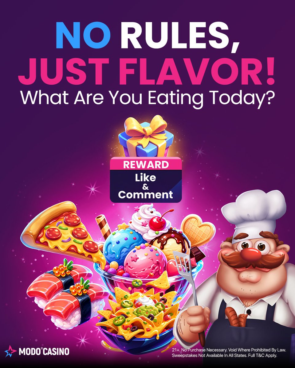 modo_casino's tweet photo. Eat What You Want Day 🍕🌸

🤑 https://t.co/O87Wk7KntU ⬅️ 

Drop a 🍔

#ModoGiveaway #MayEnergy7 https://t.co/TvytjBVZtu